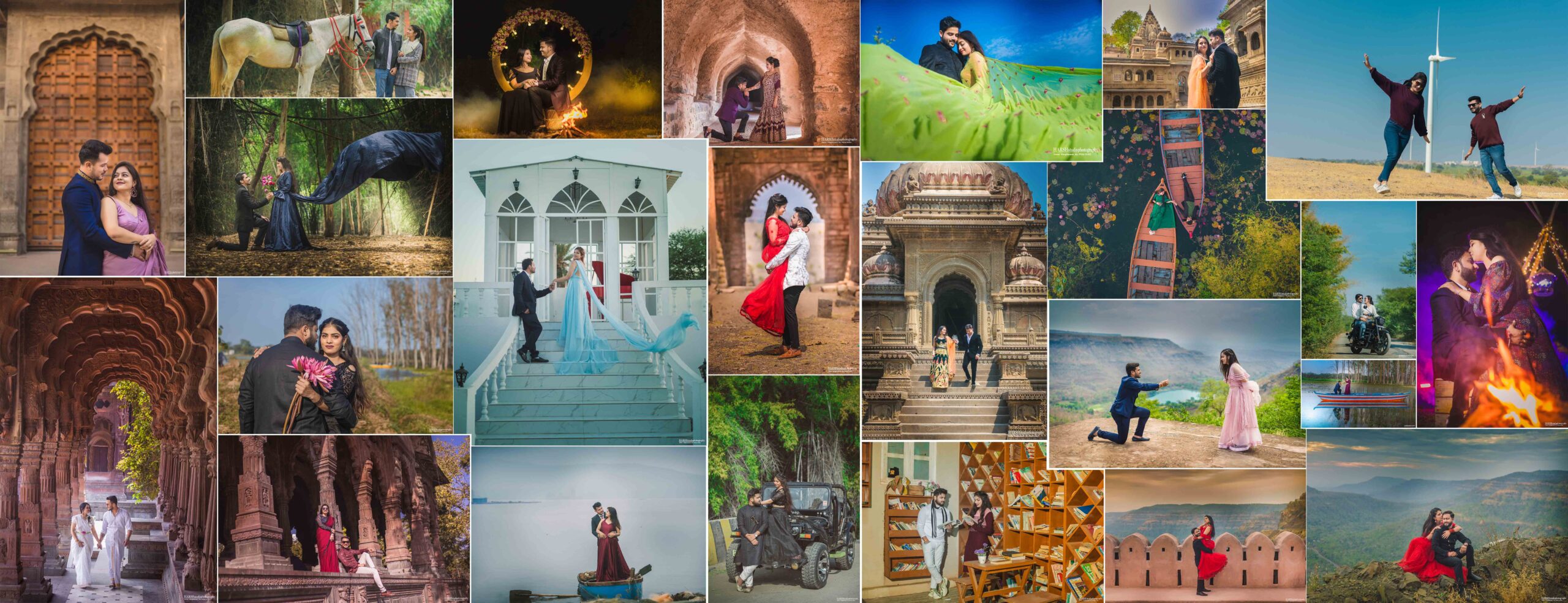 Pre-wedding shoot featuring couples at the best pre wedding shoot locations in Indore: Lotus Valley, Mandu, Rajwada Palace, Krishnapura Chhatri, Maheshwar, and Wildmit. Explore stunning pre-wedding photography spots in Indore for an unforgettable experience.Capture the essence of your love story with these best ideas for a couples' shoot at this stunning location. From romantic strolls along scenic pathways to intimate moments amidst historic ruins, let the beauty of the surroundings enhance your photoshoot experience. Experiment with different poses, lighting, and perspectives to create unforgettable images that reflect your unique bond and the magic of the location.
