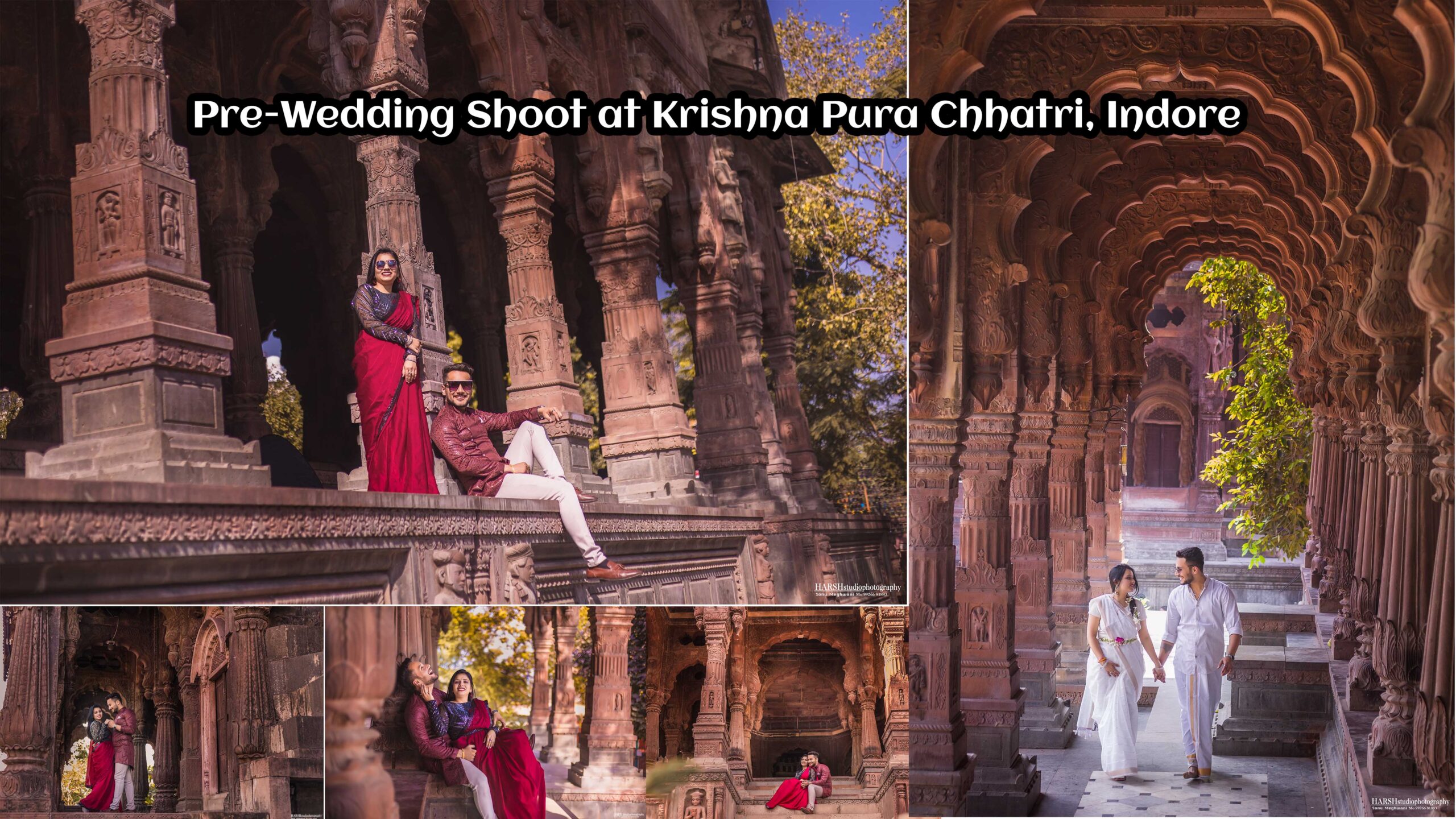Pre-Wedding Shoot at Krishna Pura Chhatri in Indore with Maratha-style Architecture