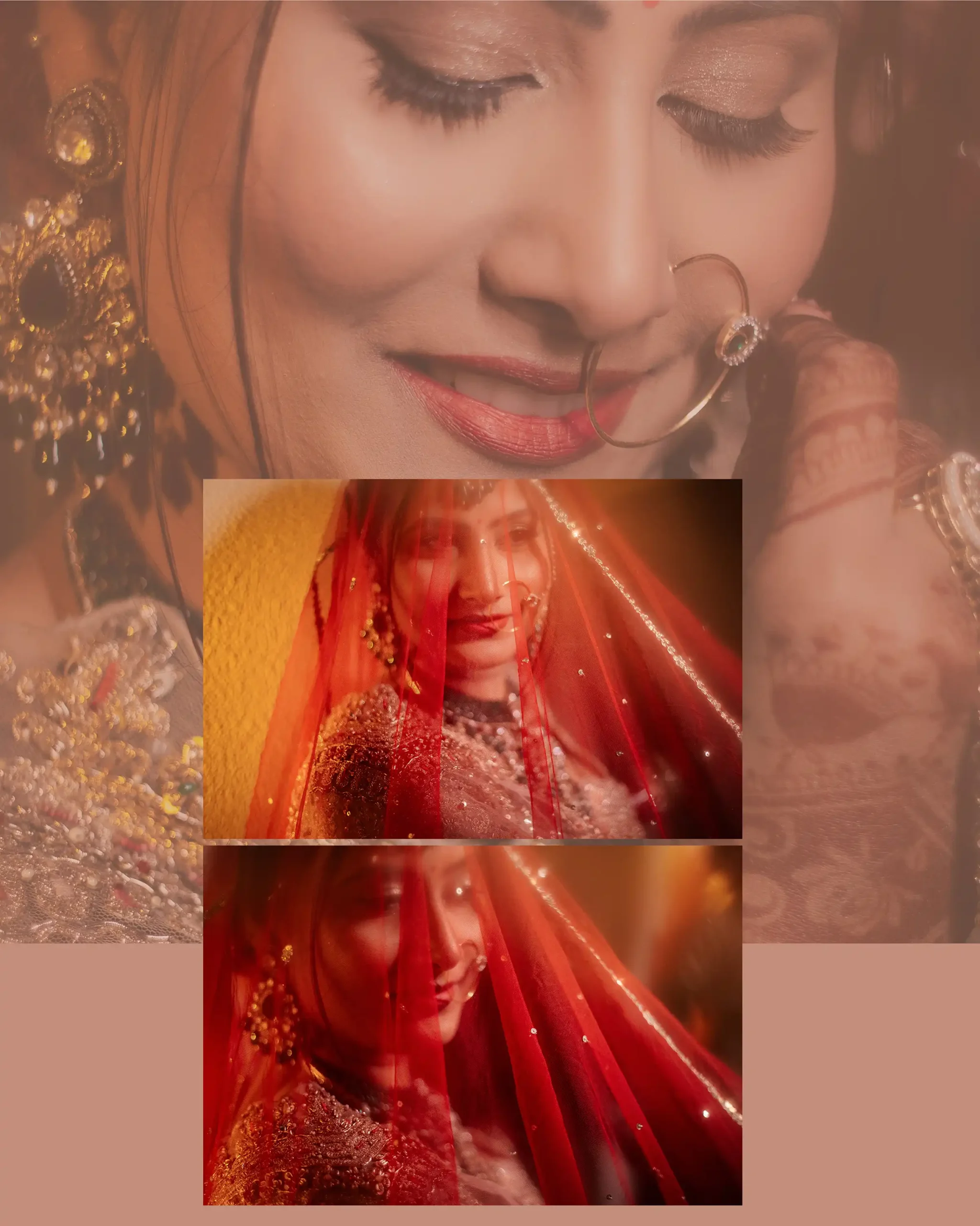 Creative bridal photoshoot by best wedding photographer in Indore
